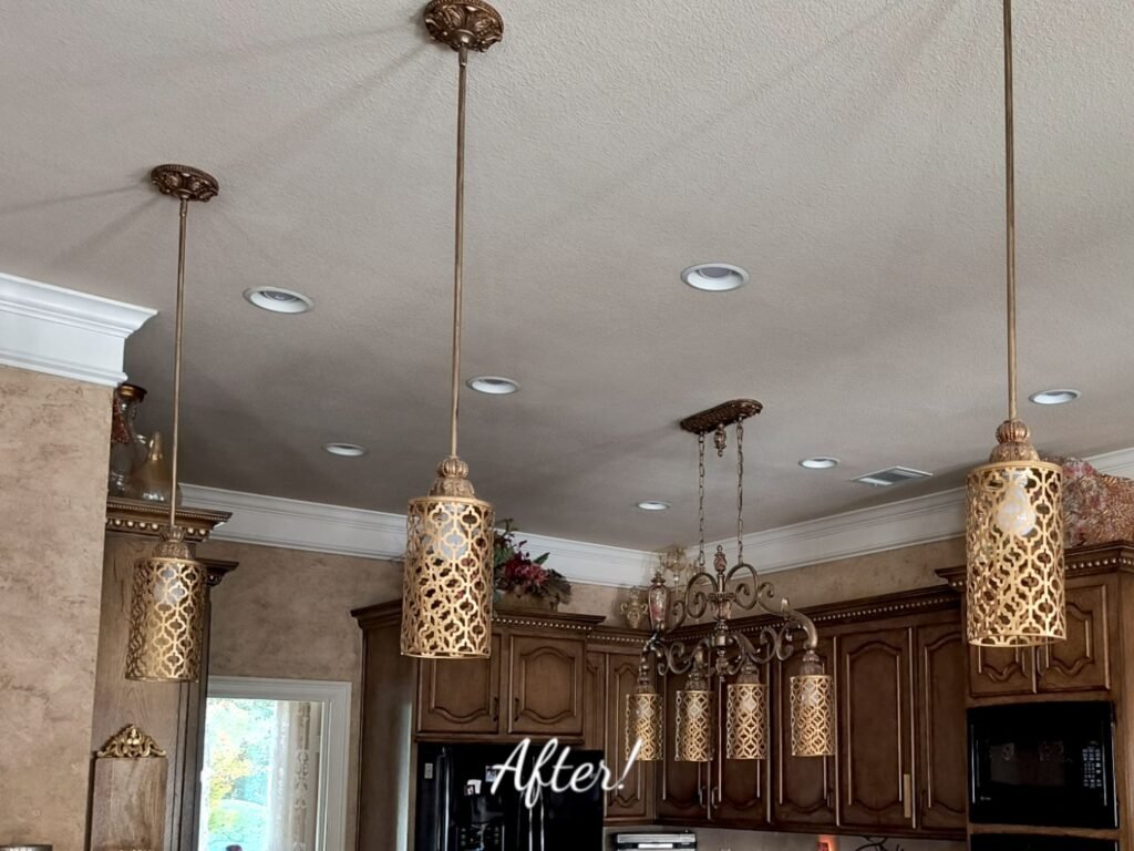 The finished look of our pendant shade replacements