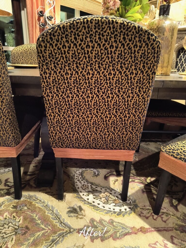 DIY upholstery Conversion from skirted dining chair to no skirt