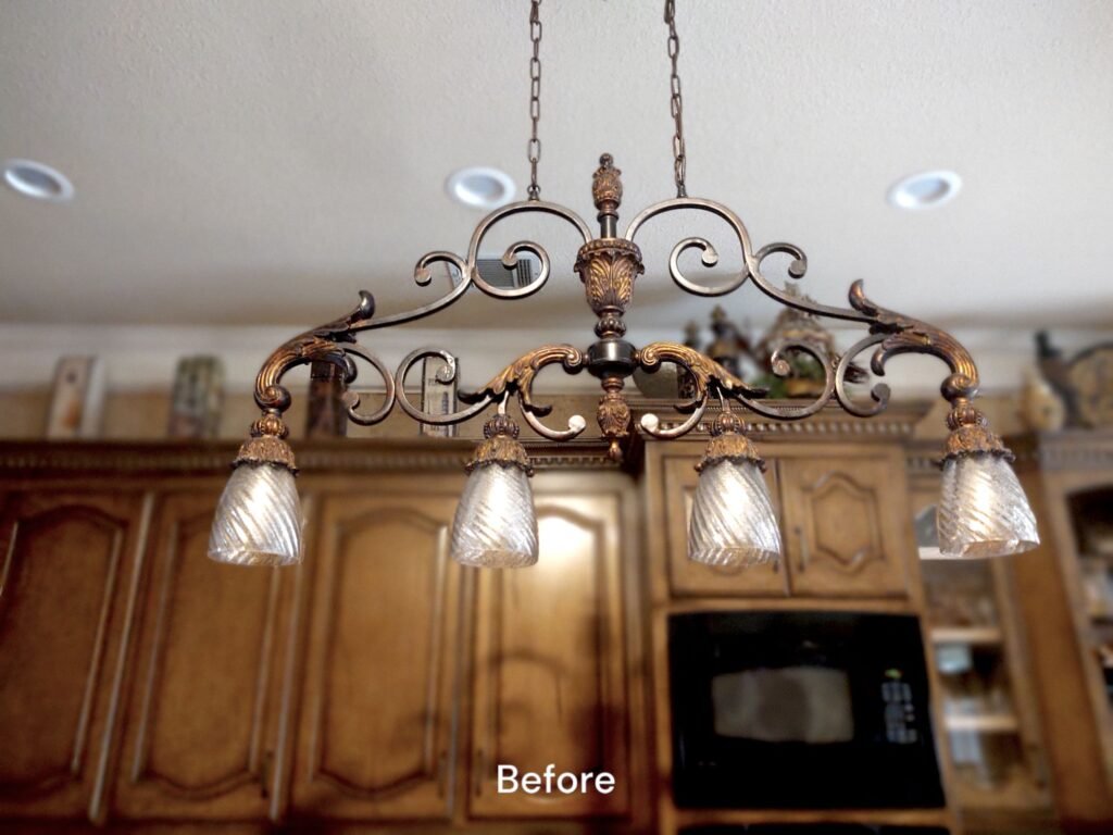 Kitchen Island Lights (before)